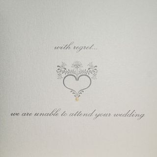 with regret wedding rsvp card by apple of my eye design