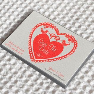 50 'love birds' save the date cards by paper dates