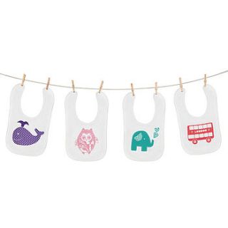 cute screen printed baby bib by scamp