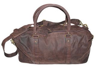 leather weekender holdall by teals