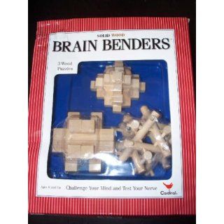 Brain Benders 3D Puzzles Solid Wood 3 Different Cardinal Toys & Games