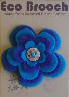 eco brooch from recycled plastic bottles a/p by clever togs