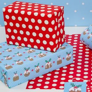 festive, christmas wrap puds by dots and spots