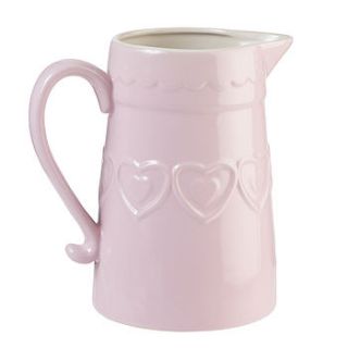 pink heart ceramic jug by the contemporary home