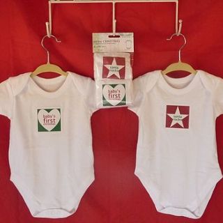 baby set of two christmas vests by cabbie kids