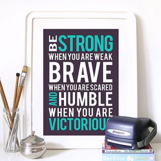 inspirational typographic print or canvas by i love design