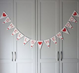 bespoke personalised large card bunting by daisyley