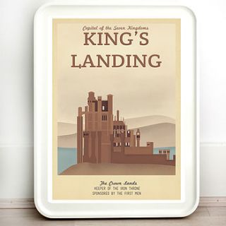 game of thrones kings landing travel print by teacup piranha