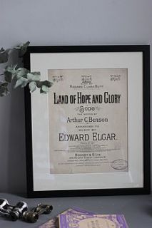 vintage land of hope & glory score by colporter