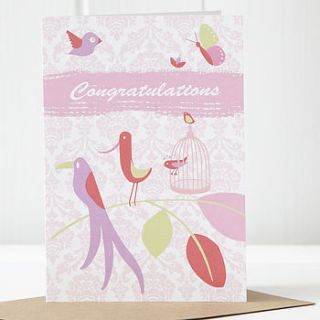 birdy congratulations card by ella & otto