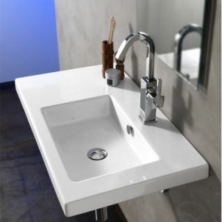 Ceramica Tecla Condal Ceramic Bathroom Sink with Overflow   Art
