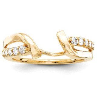 14k Yellow Gold Diamond Ring Wrap Engagement Rings Jewelry