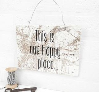 personalised map ceramic hanging tile by tilliemint loves