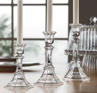 Fifth Avenue Crystal Newport Set of 3 Candle Holders   Candlestick Holders