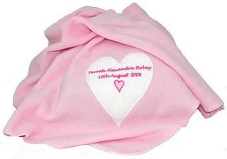 personalised baby blanket by the alphabet gift shop