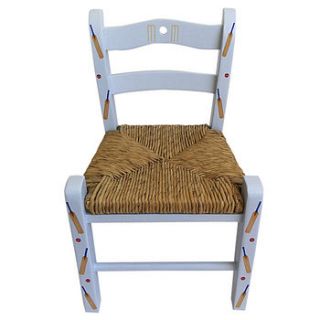 child's cricket hand painted wooden chair by bunny bee