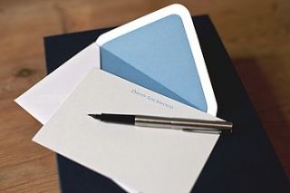 personalised bloomsbury correspondence cards by chelsea fine stationery