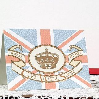 royal get well soon card by the spotted sparrow