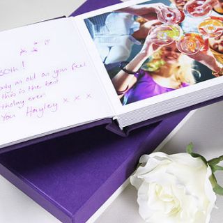 personalised suede photo message book by ta dah wall art