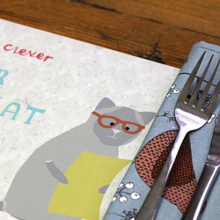 cat character table placemat by lil3birdy
