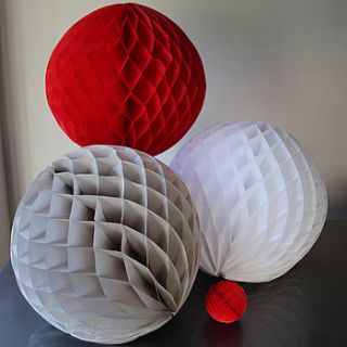 paper luxe 50cm honeycomb ball decorations by pearl and earl