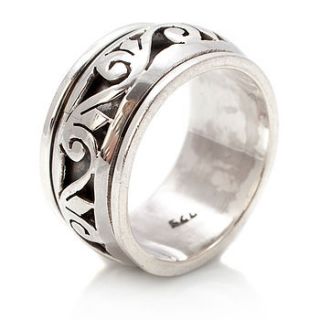 filigree silver spinning ring by charlotte's web