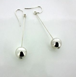 silver bauble earrings by will bishop jewellery design