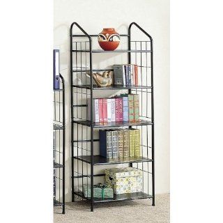 Five Shelf Metal Bookcase   Standing Shelf Units