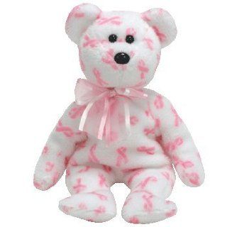 TY Beanie Baby   GIVING the Bear (Breast Cancer Awareness Bear) Toys & Games