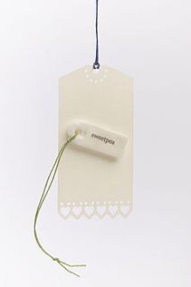 porcelain message tag by philippa whiteside ceramics