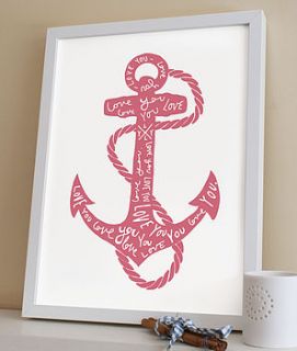love anchor print by old english company
