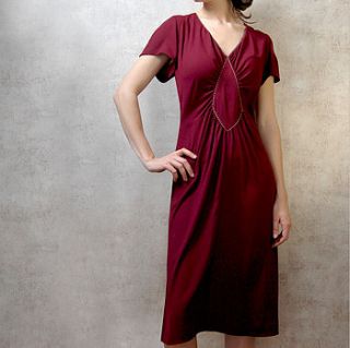 garnet crepe anya dress by nancy mac