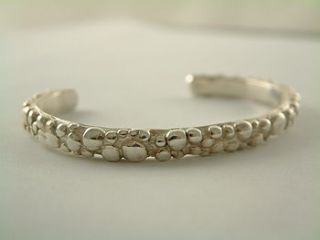 silver bubble cuff bangle by charlotte cornelius jewellery design