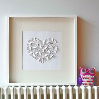 laser cut paper heart artwork by papercuts by cefuk