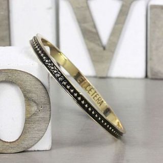 'et cetera' enamel bangle by lisa angel