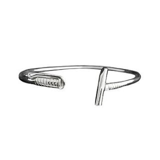 sterling silver scripture bangle by geronimo jones