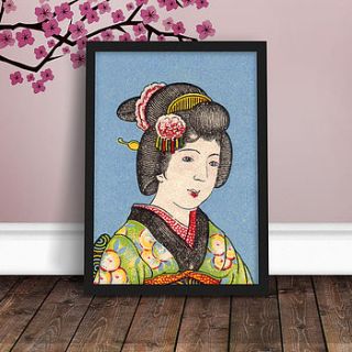 japanese lady print by ink & sons