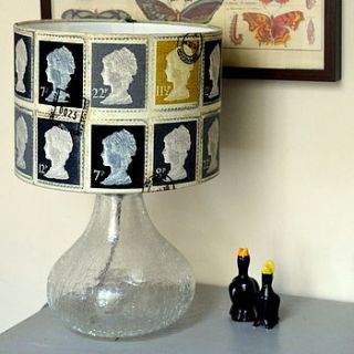 postage stamp lampshade greys by grace & favour home