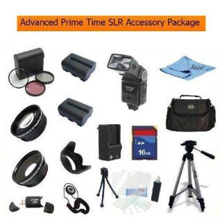 Advanced Prime Time Acessory Package For The Sony Sony Alpha NEX 3, Alpha NEX 5 Kit Includes 16Gb High Speed Memory Card, 2 Extended Life Batteries, rapid AC/Dc Charger Wide Angle Lens, 2X Telephoto Lens, Filter Kit, Flower Lens Hood, Deluxe Carrying Case 
