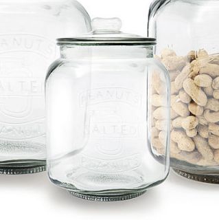 large glass jar by freshly forked