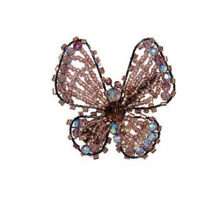 beaded butterfly hair clip by lili miller