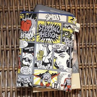 retro comic book case for kindle by quirkybee
