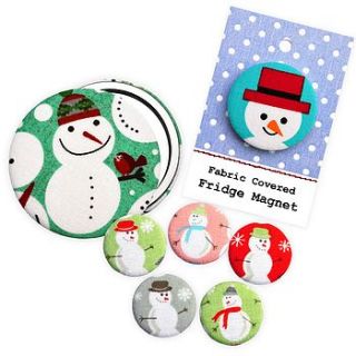 snowman fridge magnet stocking filler by jenny arnott cards & gifts