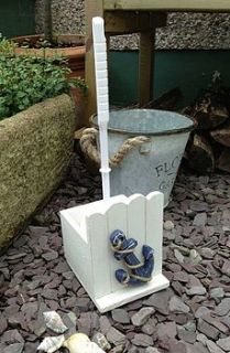 nautical anchor toilet brush holder by the hiding place