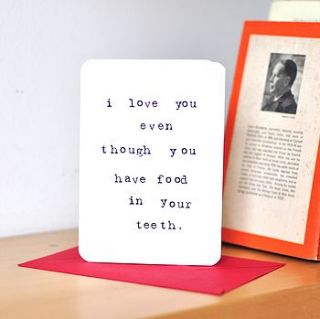 'food in your teeth' anti romance card by mardy mabel