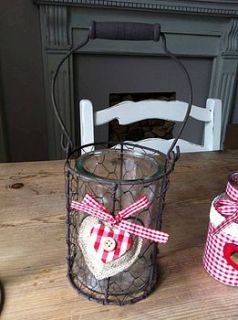 rustic heart storm lantern by the hiding place