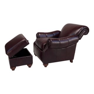 Opulence Home Fitzgerald Reclining Leather Chair and Ottoman