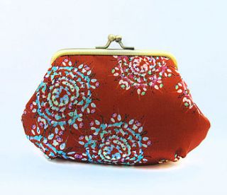 moroccan flowers silk purse by bleuet textiles