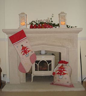 large contemporary christmas stocking by cambric and cream ltd