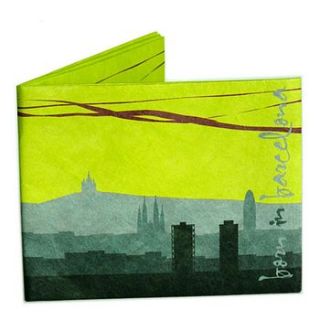 paperplecs barcelona skyline wallet by incognito